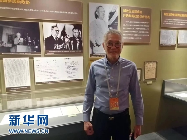 印尼廣東社團(tuán)聯(lián)合總會總主席張錦泉。新華網(wǎng)記者 侯強(qiáng) 攝