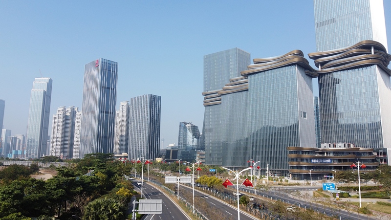 2024年1月1日，廣東珠海，橫琴粵澳深度合作區(qū)樓群。