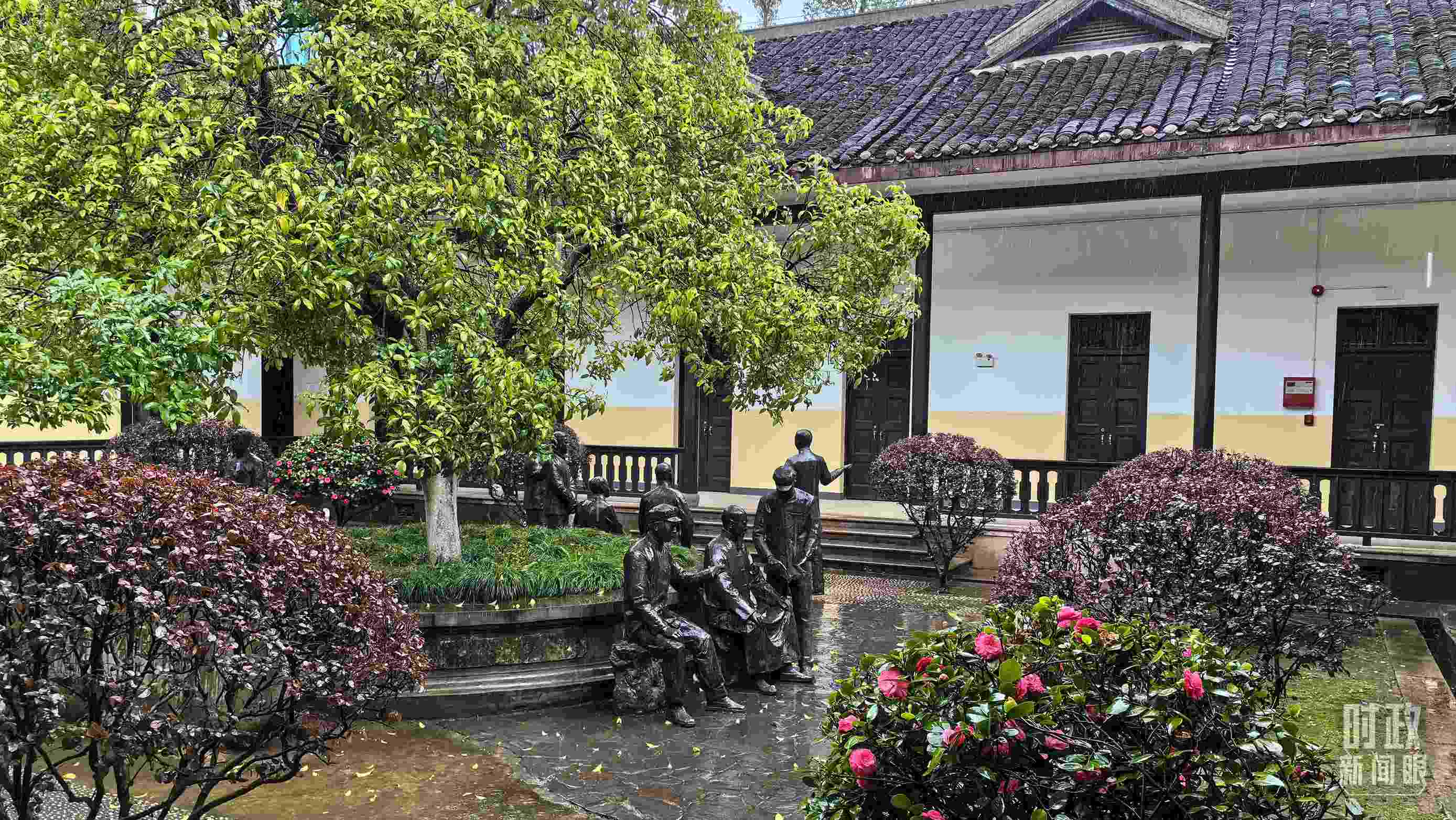 △湖南第一師范學(xué)院（城南書(shū)院校區(qū)）校園里。（總臺(tái)央視記者趙化拍攝）