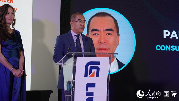 中國駐約翰內(nèi)斯堡總領(lǐng)事潘慶江發(fā)言致辭。人民網(wǎng) 張茜攝
