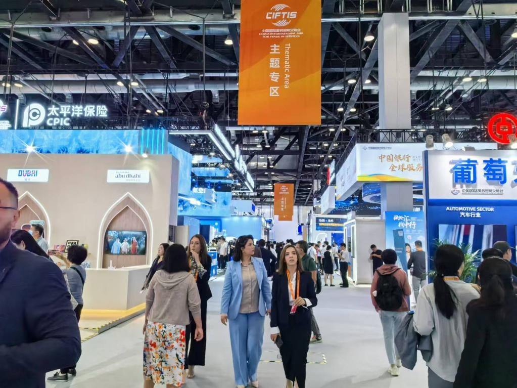 圖為2024年服貿(mào)會展區(qū)現(xiàn)場。 新華社記者 魏玉坤 攝