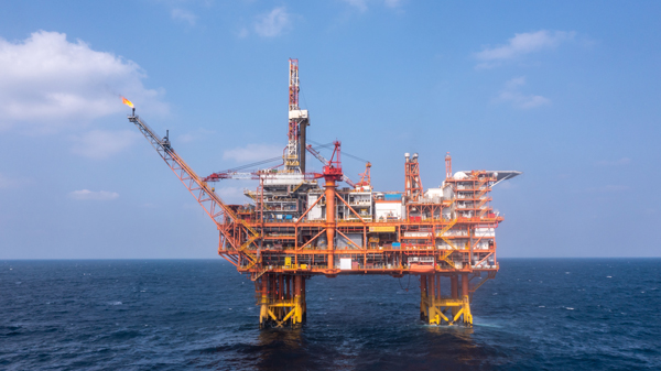 我國首個海上CCUS項目設(shè)施恩平15-1平臺。受訪者供圖